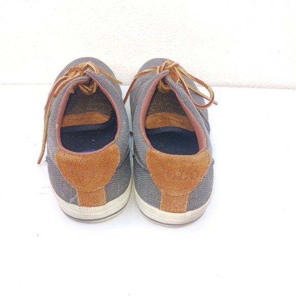 Polo by Ralph Lauren Men's Size 8 Gray Brown Sneakers Shoes - Picture 5 of 11